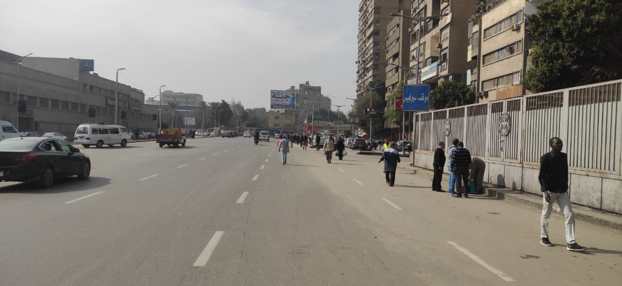 شارع التحرير بالدقى بعد نقل الموقف العشوائى والباعة الجائلين (1)