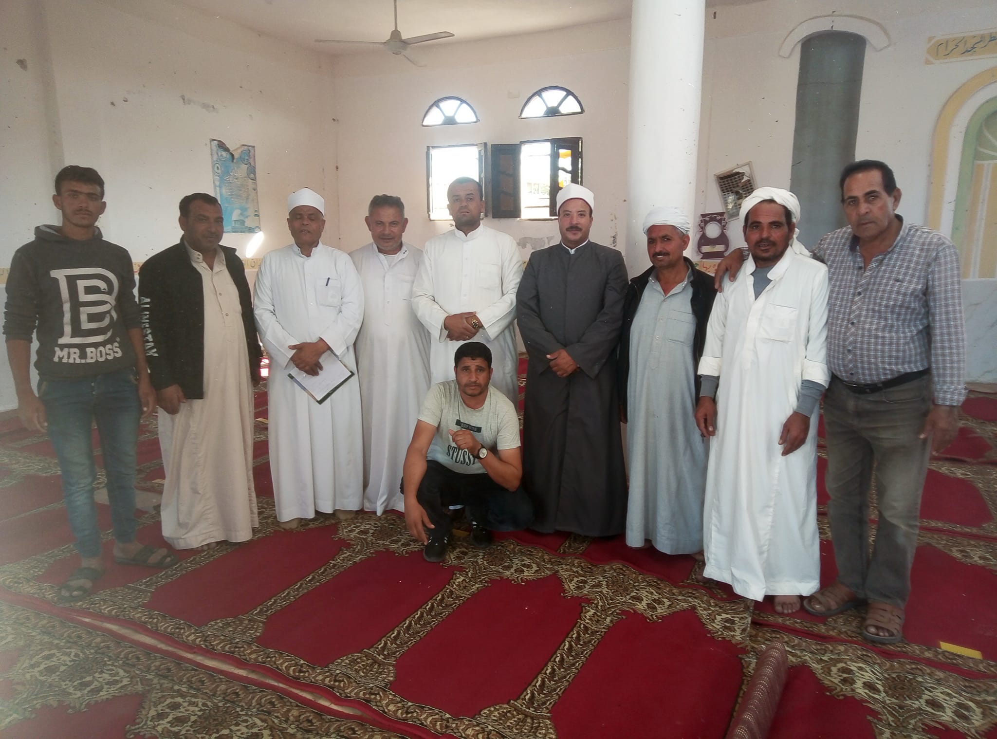 وفد من اوقاف شمال سيناء خلال متابعة المساجد