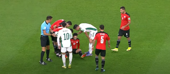 إصابة أيمن أشرف فى مباراة مصر والجزائر