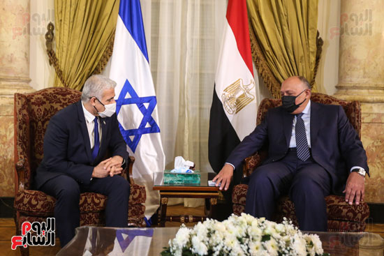 سامح شكرى يستقبل وزير خارجية إسرائيل  (2)
