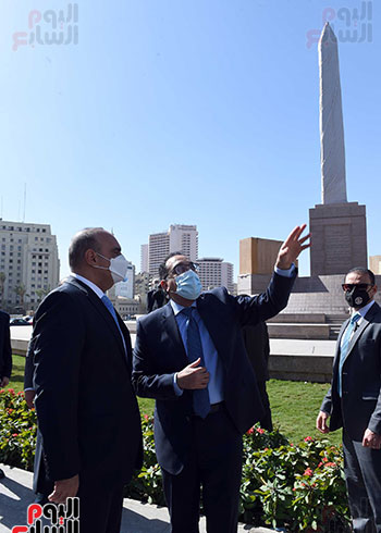 رئيس الوزراء يصطحب رئيس وزراء الاردن الى ميدان التحرير ‎ (2)