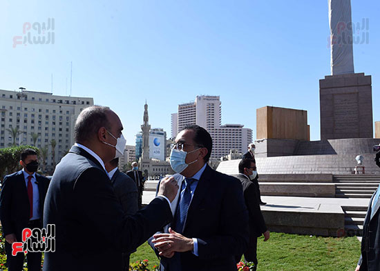 الدكتور مصطفى مدبولى و رئيس وزراء الاردن بميدان التحرير