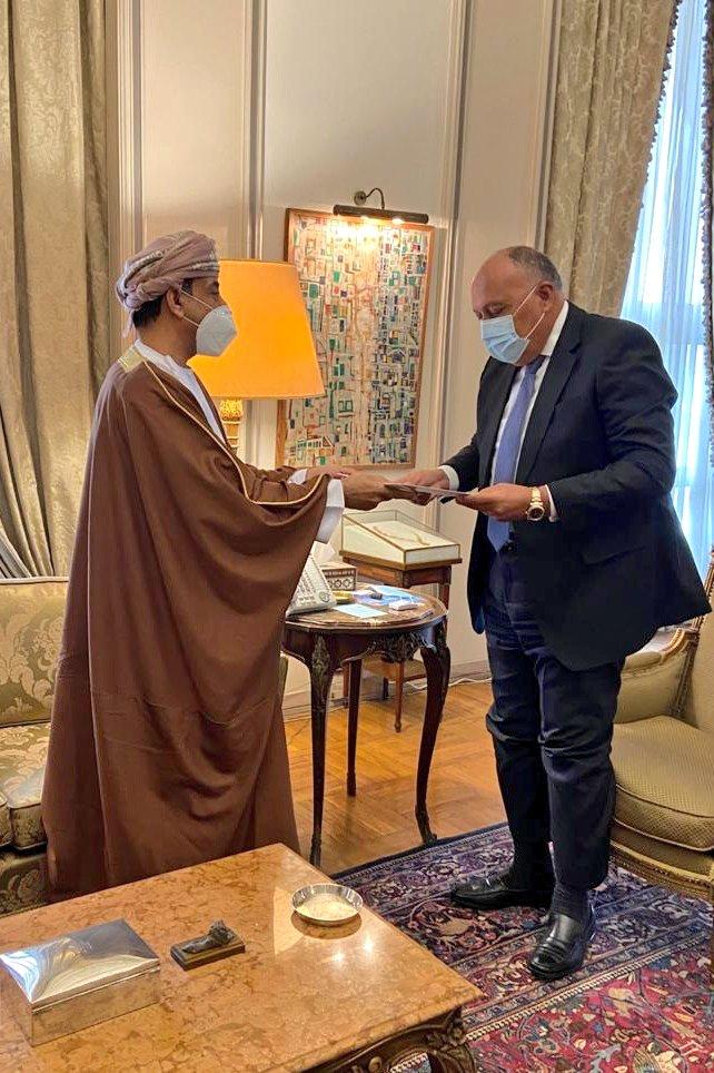 وزير الخارجية يتسلم نسخة من أوراق اعتمادج سفير سلطنة عمان