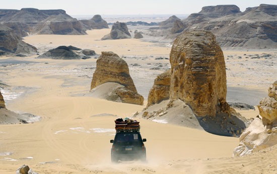 الإقبال علي رحلات السفاري يتزايد في الصحراء البيضاء