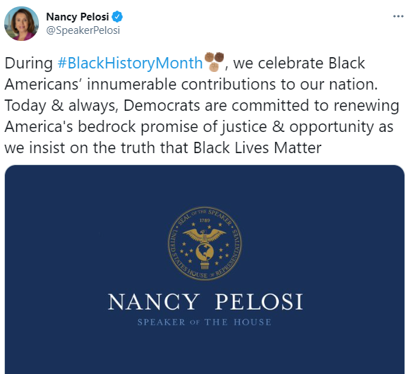 نانسى بيلوسى تدعم حياة السود
