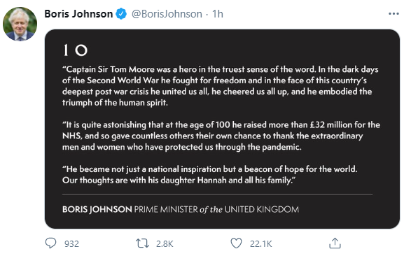 جونسون عبر تويتر