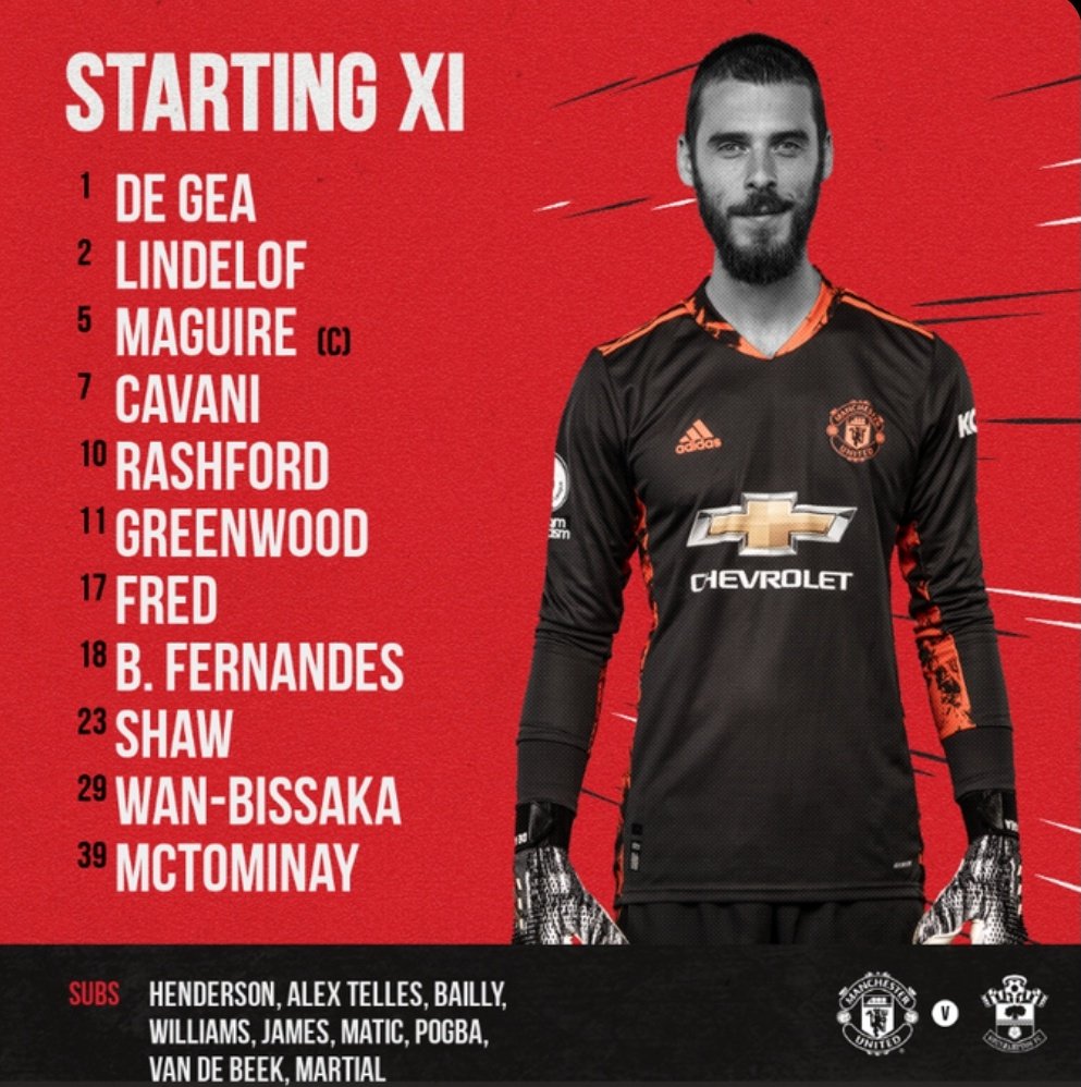 تشكيل مانشستر يونايتد