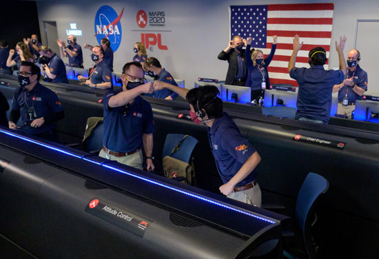 The joy of the NASA team