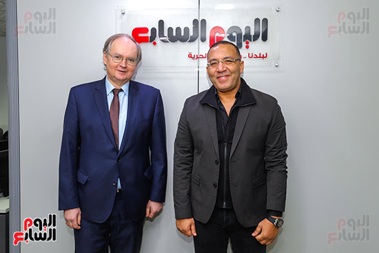 سفير الاتحاد الأوروبى مع خالد صلاح