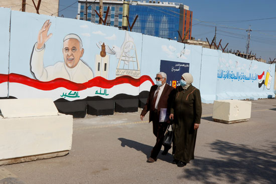 استقبال بابا الفاتيكان فى العراق (1)