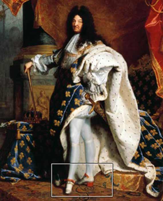 لويس الرابع عشر يرتدي كعوب