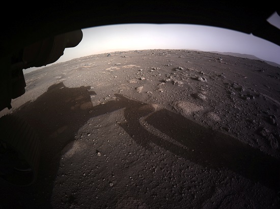 صورة لهبوط المركبة على سطح المريخ