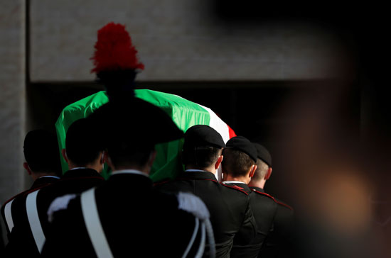 جنازة سفير إيطاليا المقتول فى الكونغو