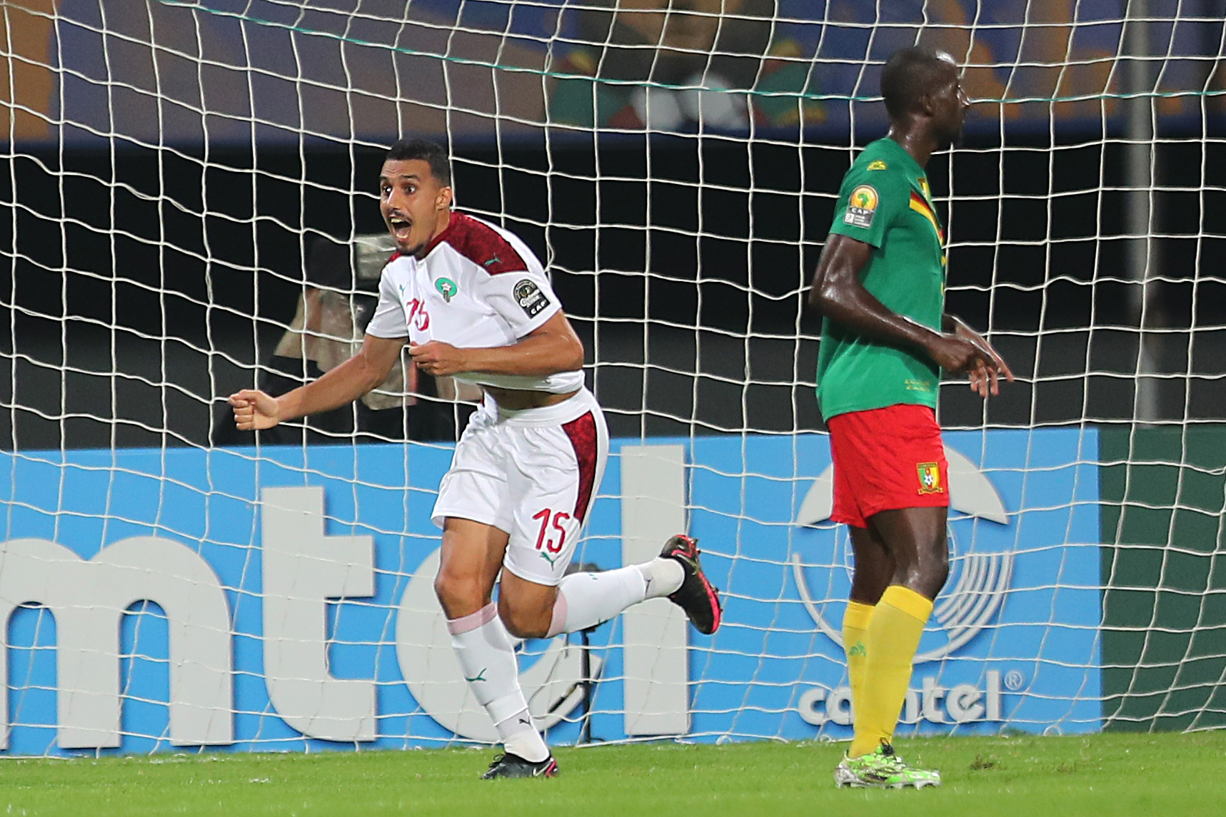 المغرب يسجل أول اهدافه في الكاميرون
