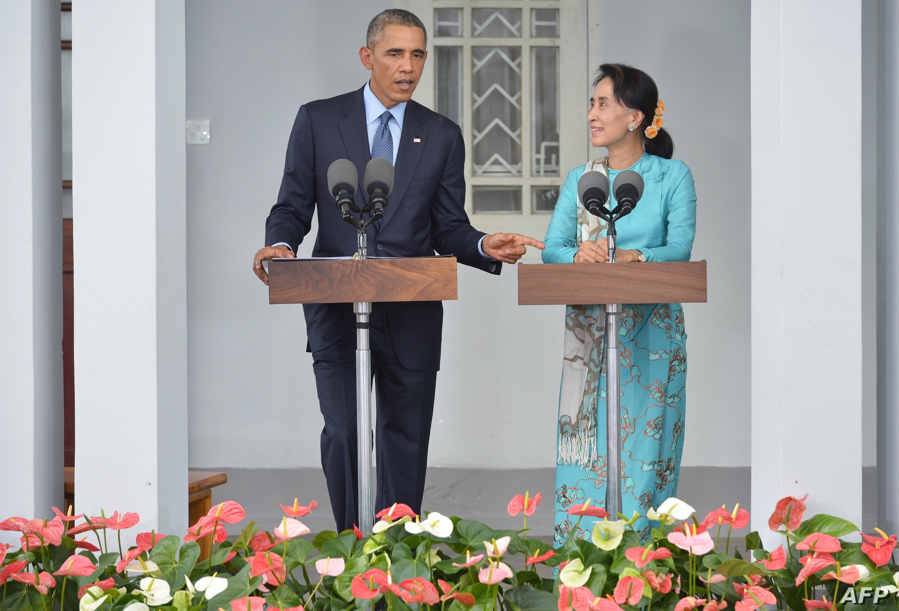 أوباما وزعيمة ميانمار
