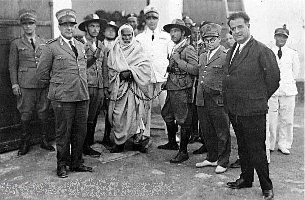 Omar Al-Mukhtar in the chains
