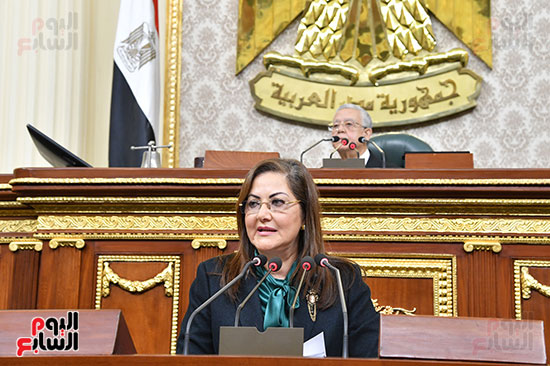 الدكتورة هالة السعيد وزيرة التخطيط تلقي كلمتها