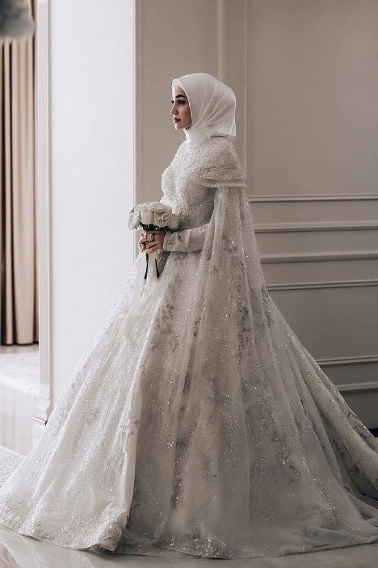 فساتين زفاف للمحجبات 2021 (9)