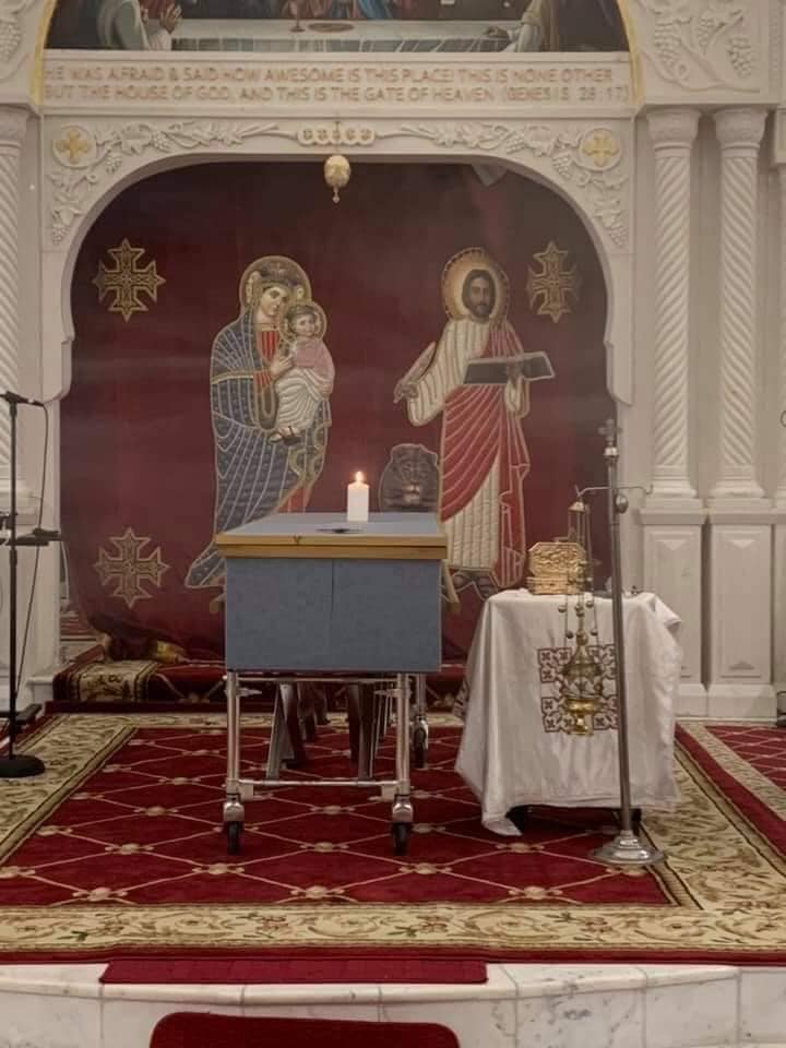 الصلاة على جثمان جورج حبيب بباوى بالكنيسة القبطية (5)