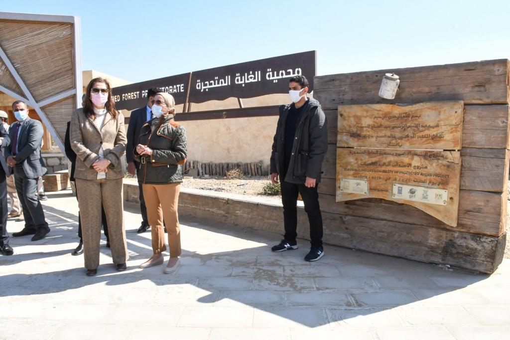 اثناء الجولة التفقدية للمحمية