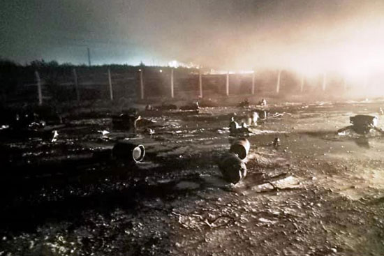 انفجار سيارة نقل محملة باسطوانات البوتاجاز فى أسيوط (2)