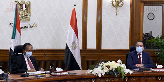 رئيس الوزراء بمؤتمر صحفى مع نظيره السودانى (4)