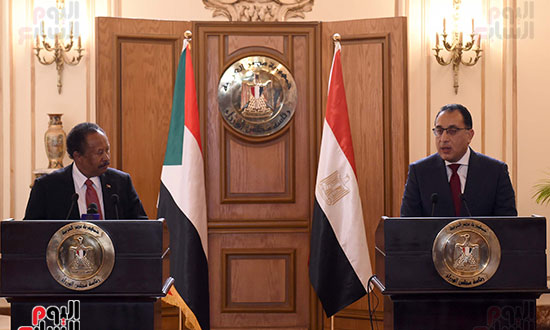 رئيس الوزراء بمؤتمر صحفى مع نظيره السودانى (12)