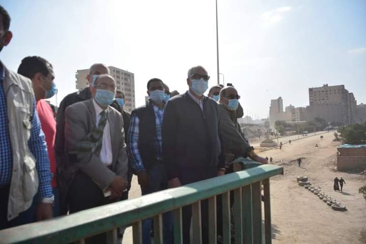 جانب من جولة محافظ الجيزة لمتابعة عقار فيصل بعد التفجير