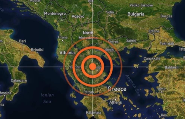 عمق الزلزال في اليونان