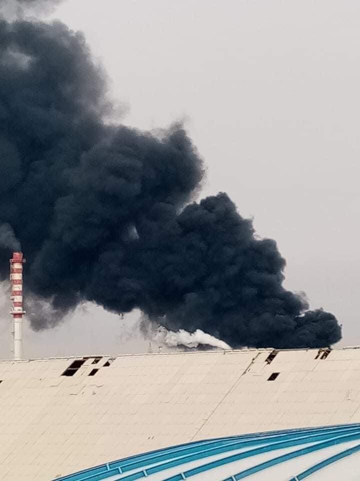 حريق مصنع الزفت والأسفلت فى ولاية قابس (1)
