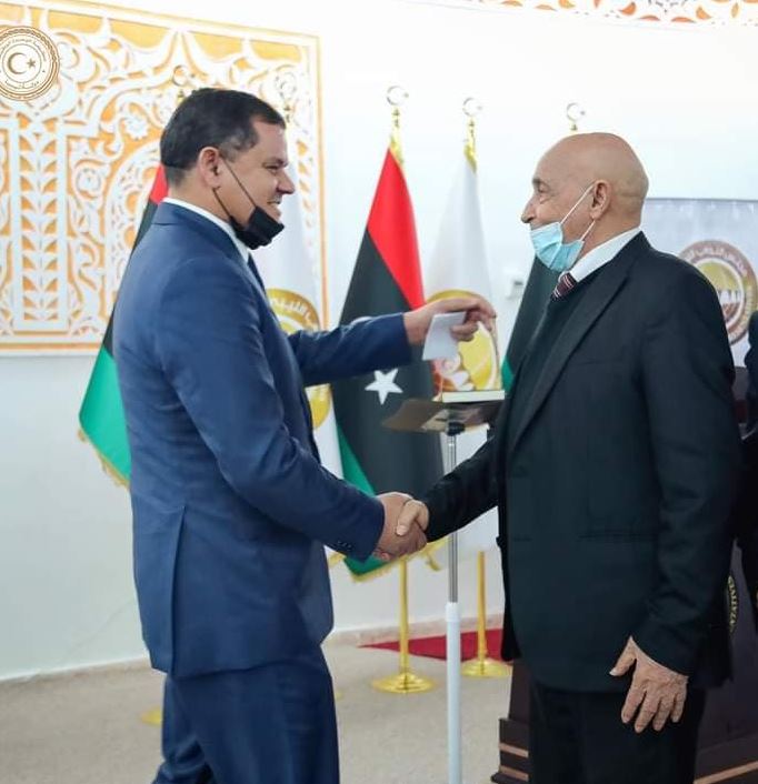 الدبيبة مع رئيس البرلمان الليبي