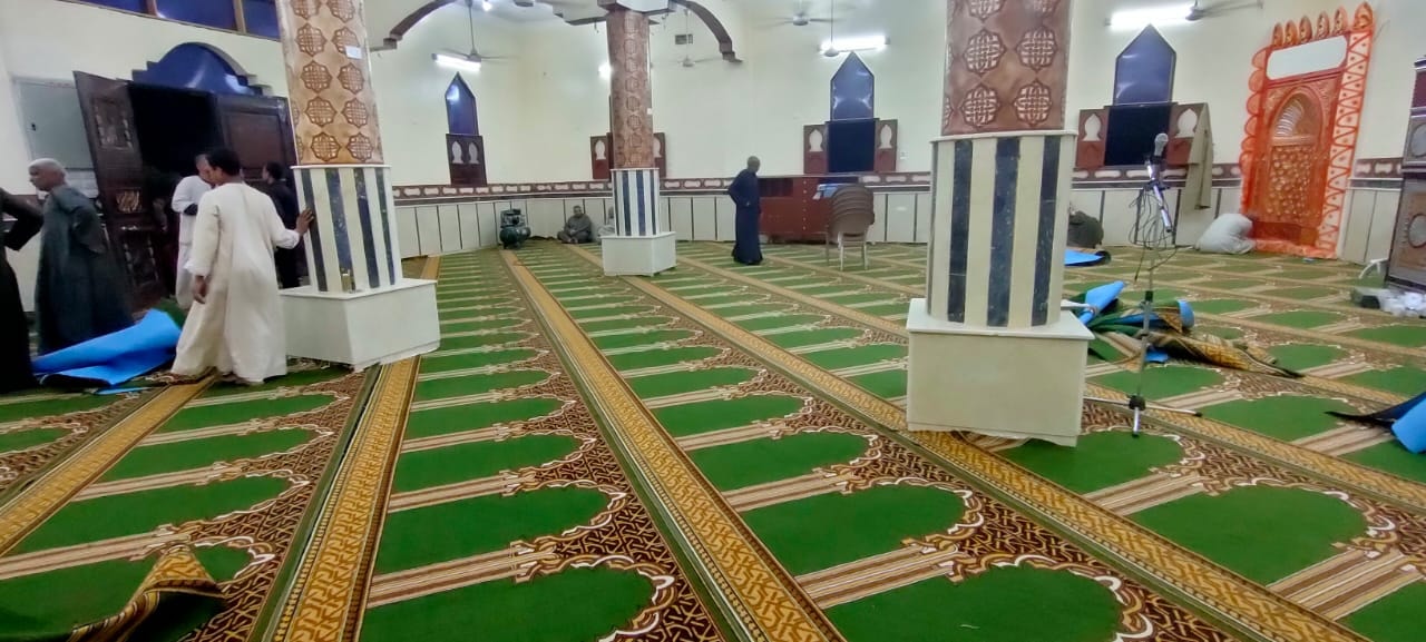 تجهيزات مسجد الإمام الحسين بإسنا قبل افتتاحه