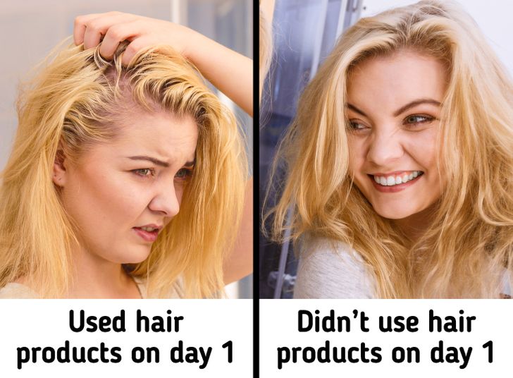 العناية بالشعر - وضع منتجات الشعر