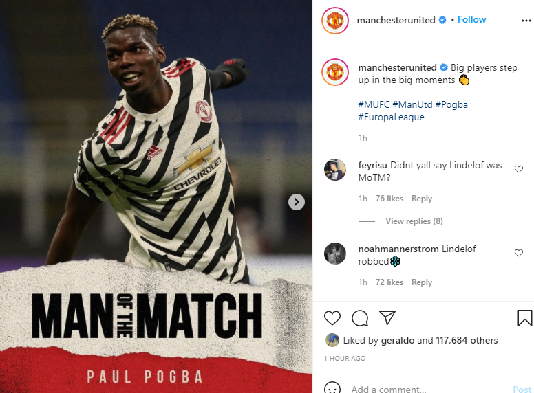 اليونايتد على انستجرام