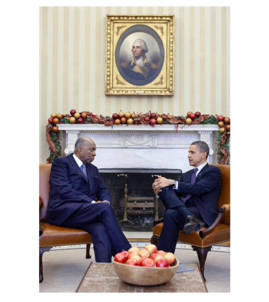 أوباما مع مستشار كلينتون الراحل