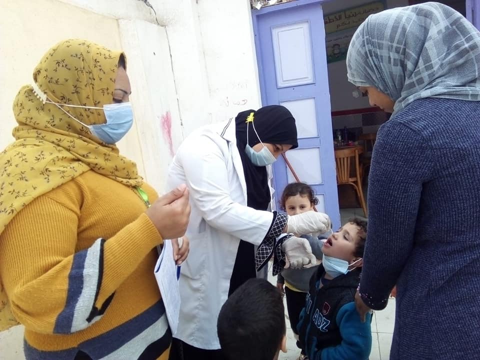 استمرار حملة تطعيم الاطفال بكفر الشيخ