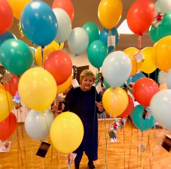 رئيسة وزراء النرويج تحتفل بعيد ميلادها