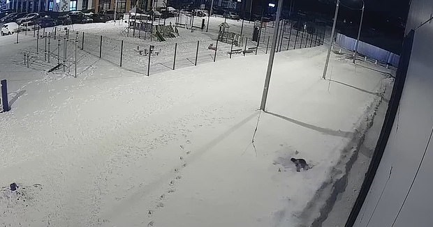 طفل ينجو بعد سقوطه من الدور 12 على الثلوج في روسيا (4)