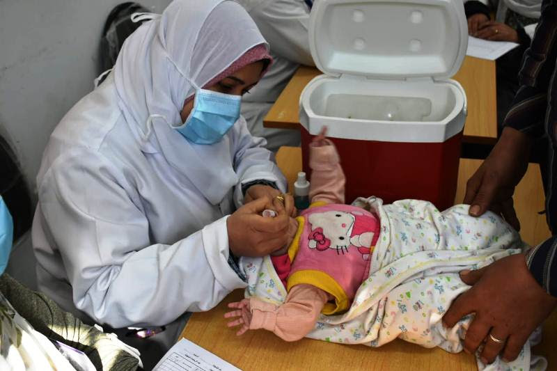 تطعيم الاطفال ضد مرض شلل الاطفال بالشرقية