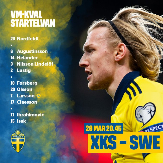 تشكيل السويد ضد كوسوفو