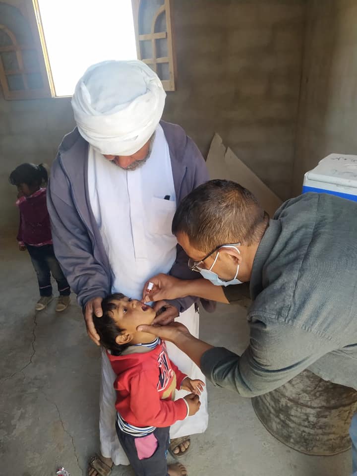 تطعيم الاطفال بالمنازل بجنوب سيناء
