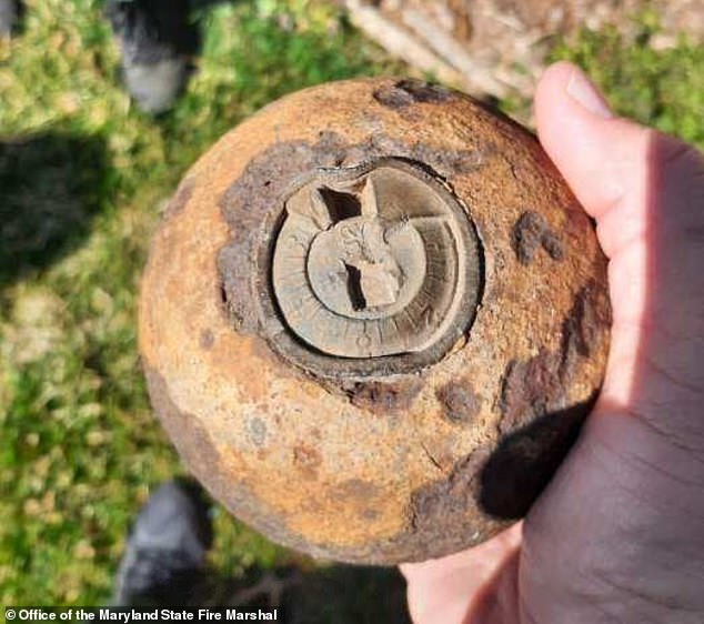 العثور على قنبلة من الحرب الأهلية الأمريكية في ولاية ماريلاند (1)