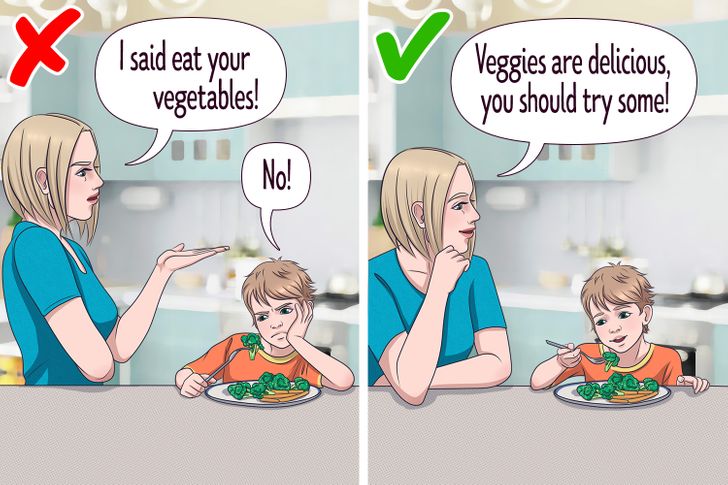 تحدثى معهم عن مزايا الخضروات