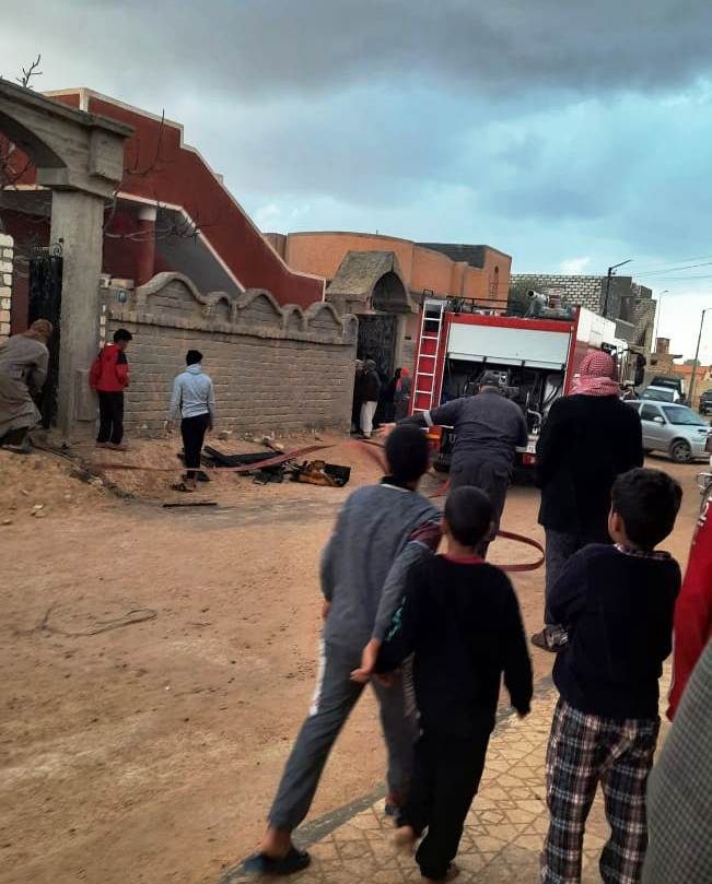 اخماد حريق التهم محتويات منزل بمدينة الضبعة