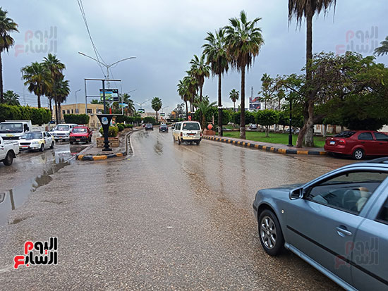 جانب من هطل الامطار بكفر الشيخ