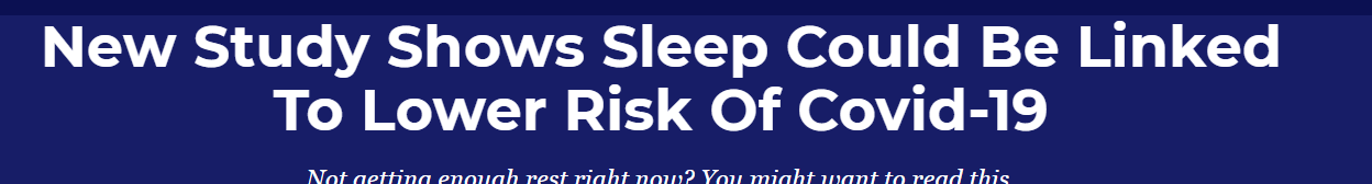 النوم وفيروس كورونا