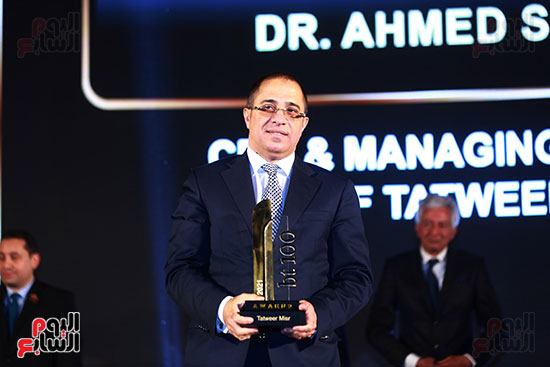 د.أحمد شلبى الرئيس التنفيذي والعضو المنتدب لشركة تطوير مصر خلال احتفالية bt100 (3)