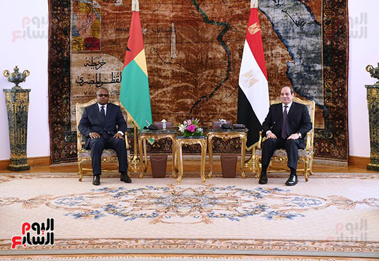 الرئيس السيسي وعمر سيسوكو إمبالو رئيس جمهورية غينيا بيساو