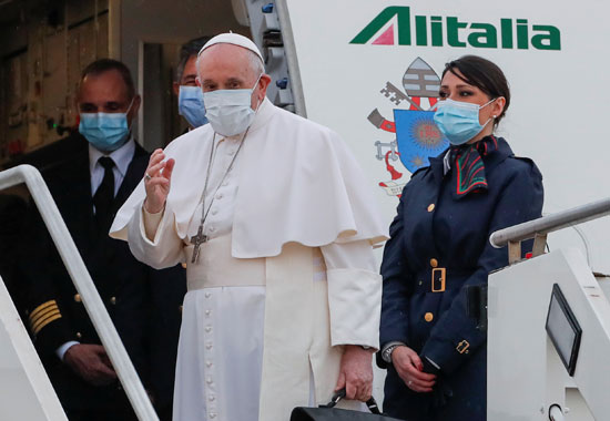 البابا فرنسيس يسافر إلى العراق