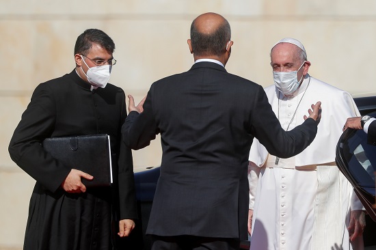 استقبال الرئيس العراقى برهم صالح للبابا فرنسيس